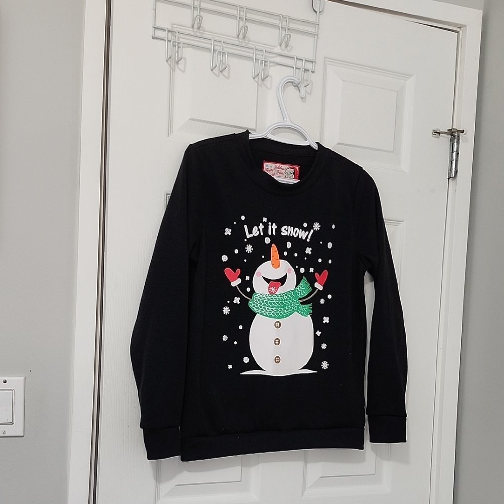 Let It Snow Snowman Graphic Holiday Sweatshirt